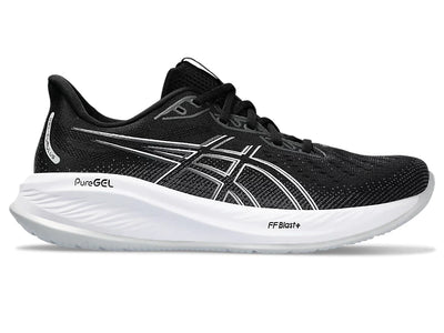 Zapatillas ASICS Gel Cumulus 26 Extra Wide para hombre, color negro y hormigón (1011B791-002)