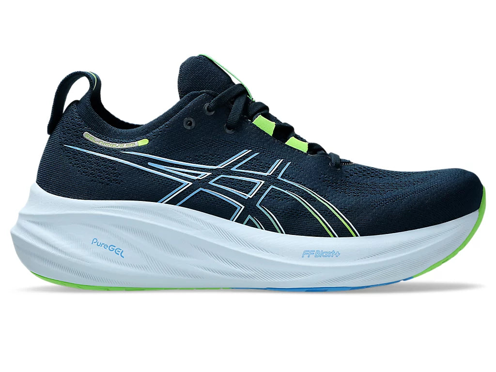 Asics Mens Gel Nimbus 26 French Blue/Electric Lime (1011B794-400