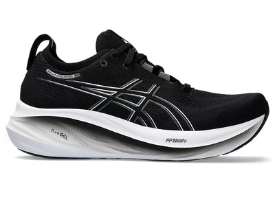 Asics Gel Nimbus 26 para mujer - Negro/Gris grafito (1012B601-001)
