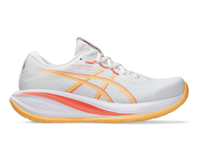 ASICS Women's GEL-CUMULUS 28 - WHITE/ORANGE GLOW