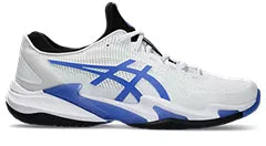 Zapatillas Asics Court FF 3 para hombre, color blanco y zafiro (1041A370-102)