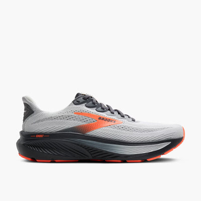 Brooks Ghost 17 (extra ancho) para hombre - Champiñón ostra/Naranja/Ébano