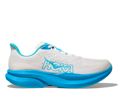 HOKA Mach 6 para hombre - BLANCO / AZUL CIELO