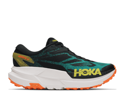 HOKA Men's Mafate X - BLACK / ELECTRIC AQUA