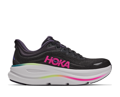 HOKA Women's Bondi 9 - BLACK / NEON DRAGONFRUIT