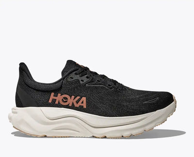 HOKA Arahi 8 para mujer - NEGRO/ORO ROSA (Extra ancho)