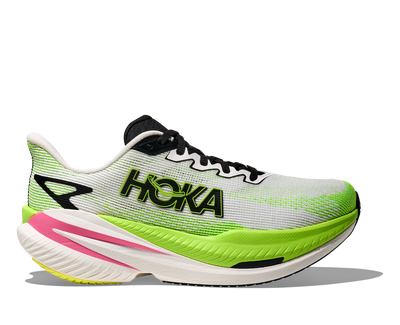 HOKA Women's Mach X 3 - WHITE / NEON LIME