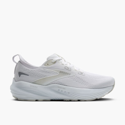 Brooks Glycerin 22 (Ancho) para mujer - Blanco/Blanco/Gris