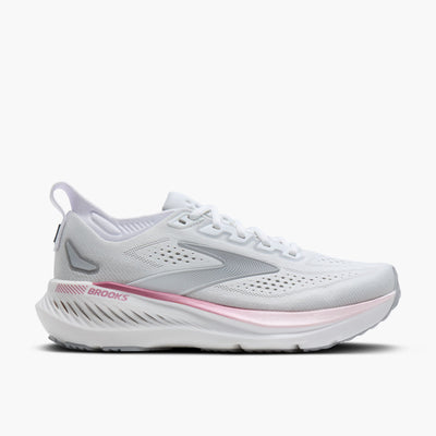 Women's Brooks Glycerin GTS 23 WIDE - White/Harbor Mist/Metallic