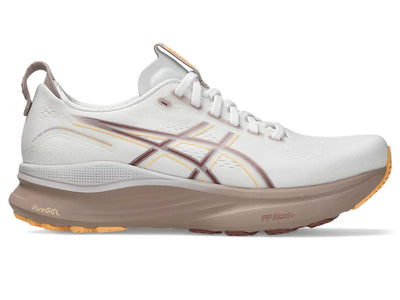 Womens ASICS Gel Kayano 32 Wide- White/Orange Glow