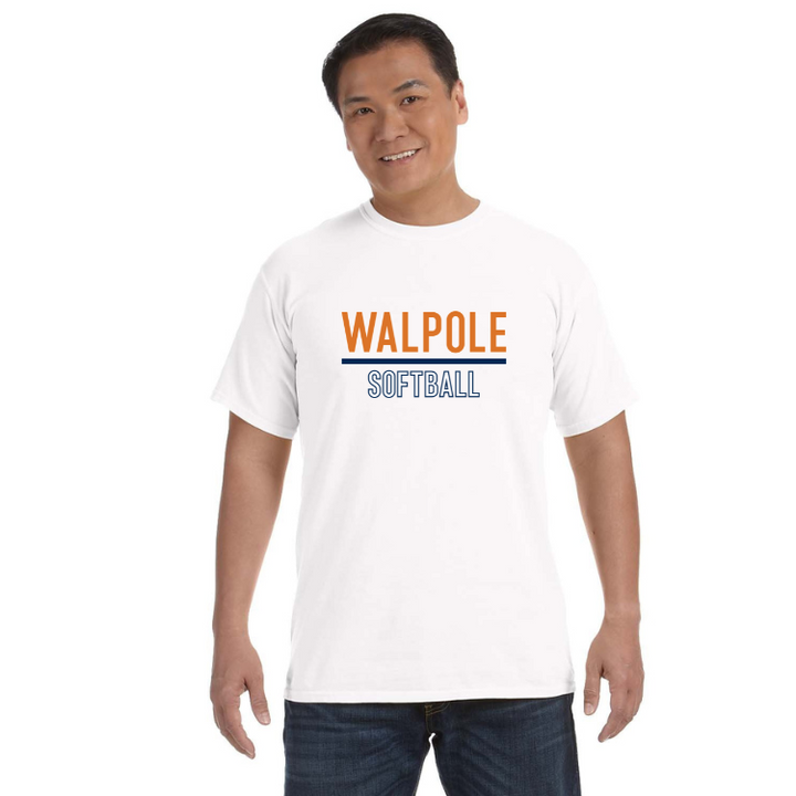 Walpole Softball - Adult Unisex Heavyweight Cotton T-Shirt (C1717)