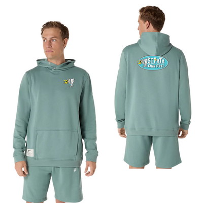 St Pete Run Fest - Sudadera con capucha unisex ASICS Sunday Sana Fleece (2033B739) (LC S089) / (Back S018)