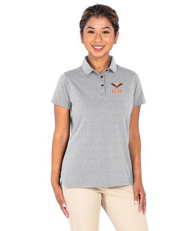 Elm Street School - Polo elástico ecológico jaspeado para mujer (2318)