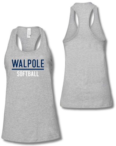 Camiseta sin mangas con espalda cruzada para mujer de softbol Walpole (B6008)