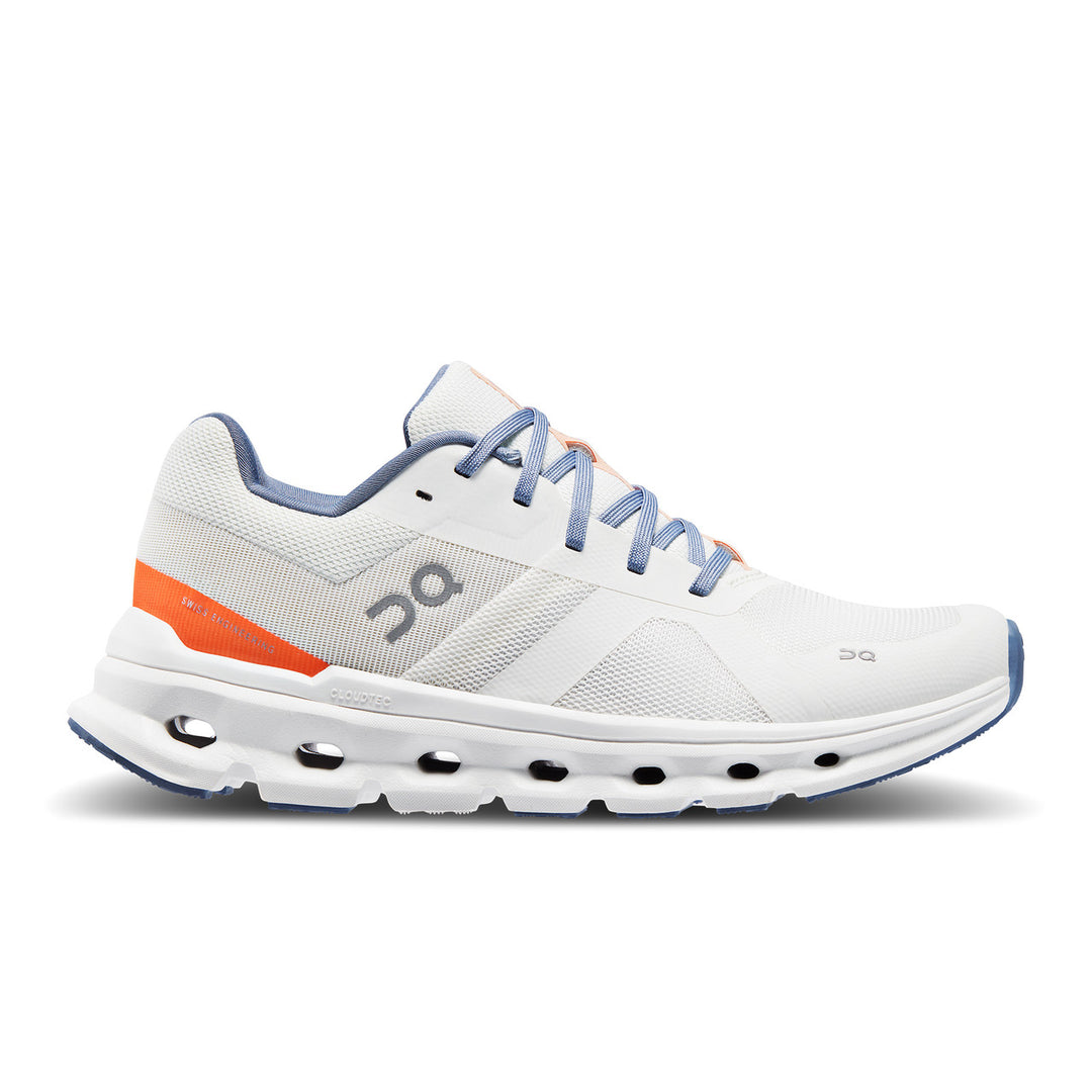 On Womens Cloudrunner White/Flame (46.98236)