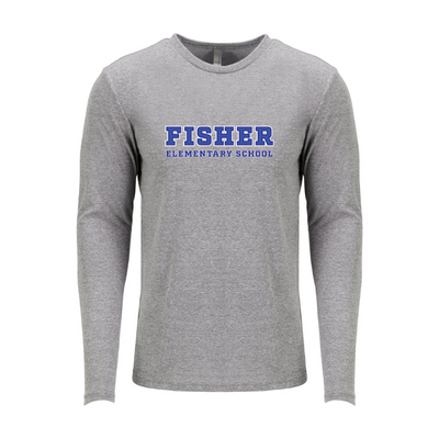 Escuela Primaria Fisher - Next Level Apparel - Camiseta de manga larga triblend para hombre (6071)
