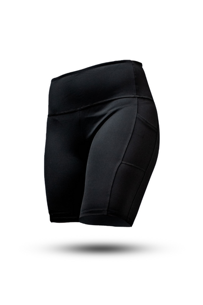 SOHO Women's Technical High Rise Shorts 8" (Black)