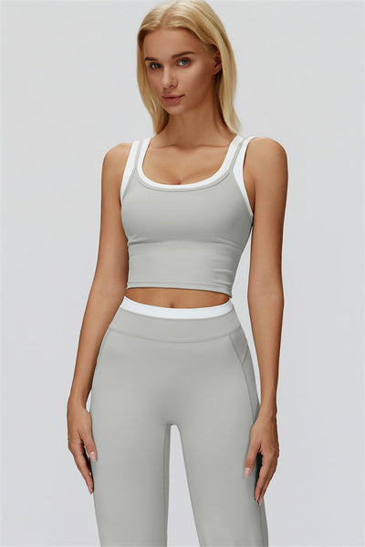 The Canyon Crop Tank Flared Leggings 2-Piece Set