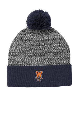 Gorro de golf con pompón de punto jaspeado de la escuela secundaria Walpole - Sport-Tek ® - STC41