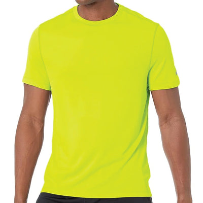 Camiseta de manga corta ASICS Ready Set para hombre, color amarillo seguridad (2011b458)