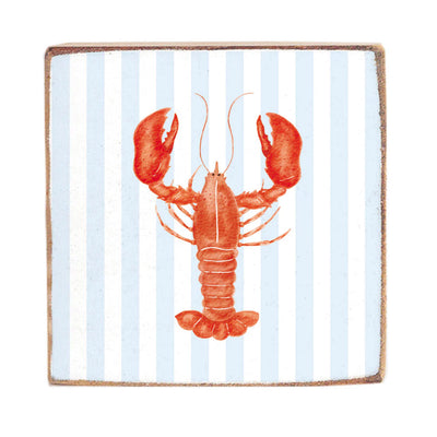 Seaside Lobster Block Sign