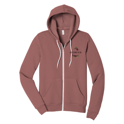 Redbrook Community - Sudadera unisex Bella+Canvas de forro polar con cremallera completa (BC3739)