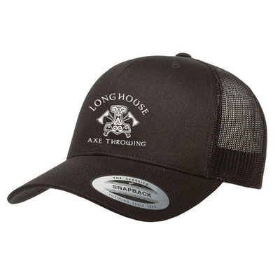 Gorra retro de camionero para adultos con lanzamiento de hacha en Long House (6606)