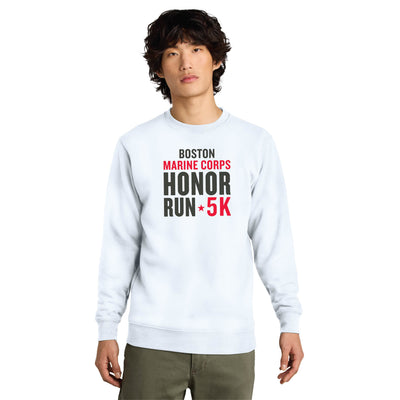Carrera de Honor del Cuerpo de Marines de Boston de 5 km - Sudadera unisex de polar con cuello redondo (DT6104)
