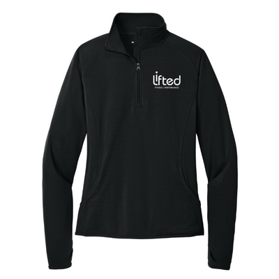 Lifted Fitness - Jersey de media cremallera para mujer (LST850)