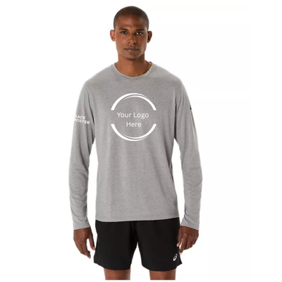 Race Roster x Partners - Camiseta ASICS PR de manga larga triblend para hombre (2011D378) (manga RR-04)