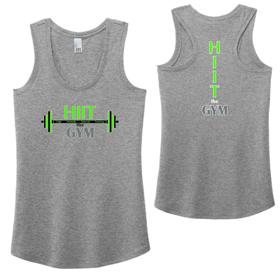 HIIT The Gym - Camiseta de tirantes Tri® con espalda cruzada para mujer de District® (DM138L)