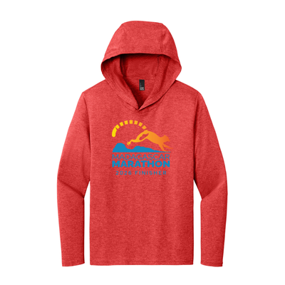 Madagascar Marathon FINISHER- Perfect Tri® Long Sleeve Hoodie (Red Frost) (DM139)