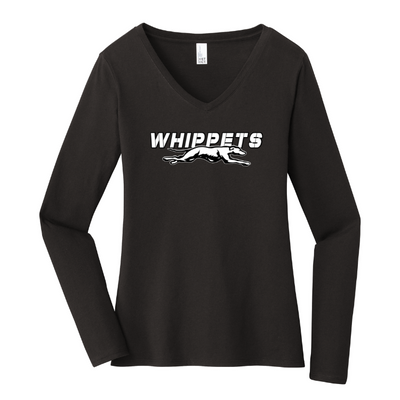 Downingtown West XC and T&F - Women's Long Sleeve V-Neck Tee (DT6201)