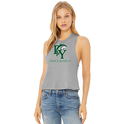 Dennis Yarmouth Track & Field - Camiseta corta con espalda deportiva para mujer (6682)
