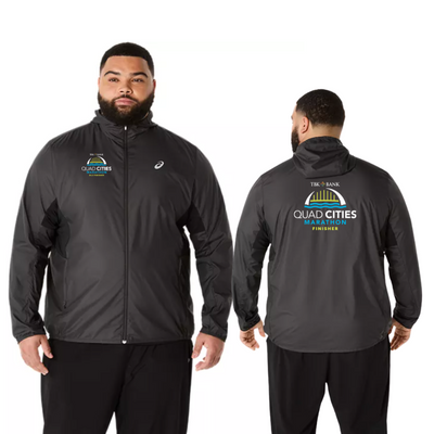ROPA PARA FINALIZAR MARATÓN EN CUATRO CIUDADES - Chaqueta ASICS Silver para hombre, color negro (2011D235) (QCM-11/QCM-06)