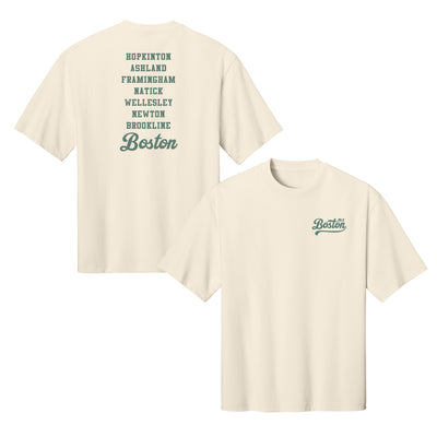 Boston 26.2 - Heavyweight Griege Tee (DT6065) (HBM26-10 LC, HBM26-09 Back)