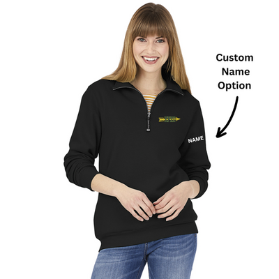 Sudadera unisex con cremallera de un cuarto de King Philip Cross Country Crosswind (9359)
