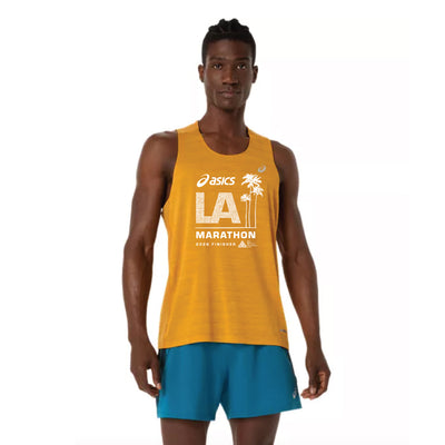 FINISHER del Maratón de Los Ángeles de ASICS 2026 - Camiseta de manga corta de ruta para hombre ASICS Yamabuki (2011D478) (LA26-31)