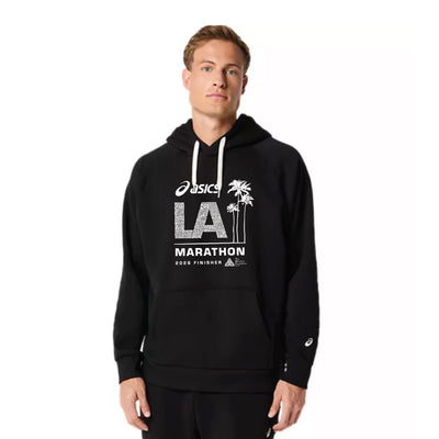 ASICS Los Angeles Marathon 2026 FINISHER - Sudadera con capucha unisex de forro polar, color negro (2031F470) (LA26-31)