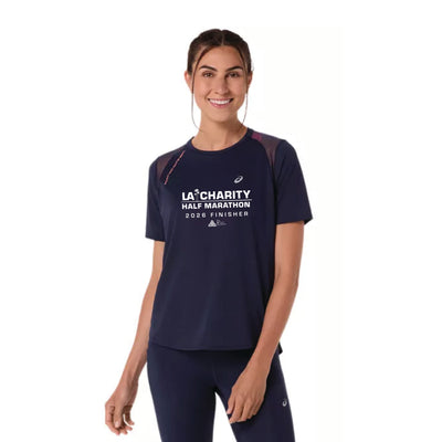Maratón de Los Ángeles ASICS 2026 - ASICS Women's Road SS Top Midnight (2012D371) (LA26-29)