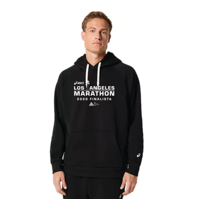 ASICS Los Angeles Marathon 2026 FINISHER - Sudadera con capucha unisex de forro polar, color negro (2031F470) (LA26-33)
