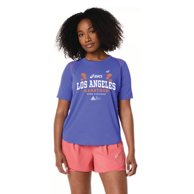 2026 ASICS Los Angeles Marathon FINISHER - ASICS Women's Road SS Top Cobalt Burst (2012D371) (LA26-33)