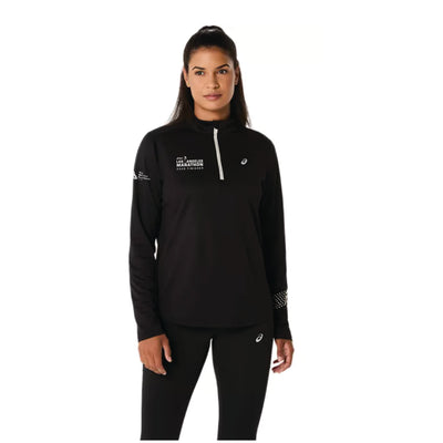 2026 ASICS Los Angeles Marathon FINISHER - ASICS Women's Icon 1/2 Zip Black (2012D175) (LA26-35)