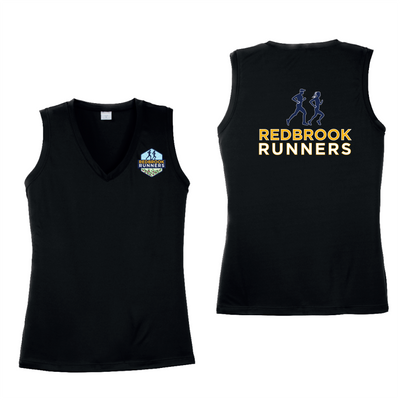 Camiseta sin mangas con cuello en V PosiCharge® Competitor™ para damas Redbrook Runner's Sport-Tek® (LST352)