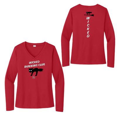 Wicked Running Club - Camiseta deportiva de manga larga para mujer (LST353LS)