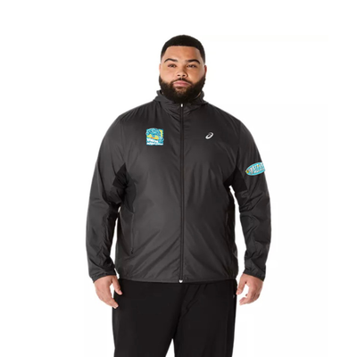 Chaqueta ASICS Silver para hombre, color negro, St. Pete Run Fest - Manatee Challenge (2011D235)