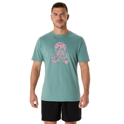 Gasparilla 2026 - Camiseta de manga corta ASICS para hombre color celadón (2011D028) (GAS-01)