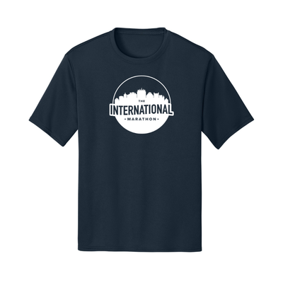 Maratón Internacional - Camiseta unisex para adultos "Run In"