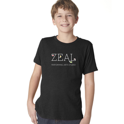 Zeal Studio - Camiseta de cuello redondo triblend para jóvenes Next Level Apparel (N6310)