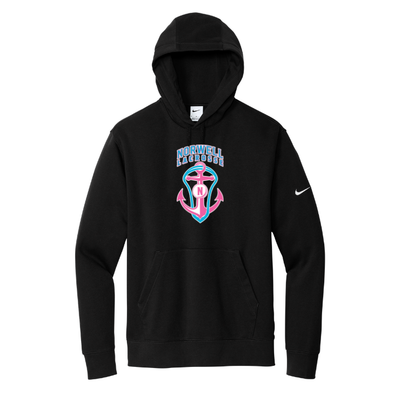 Norwell Girls Youth Lacrosse - Nike Club Fleece Sleeve Swoosh Pullover Hoodie (NKDR1499)